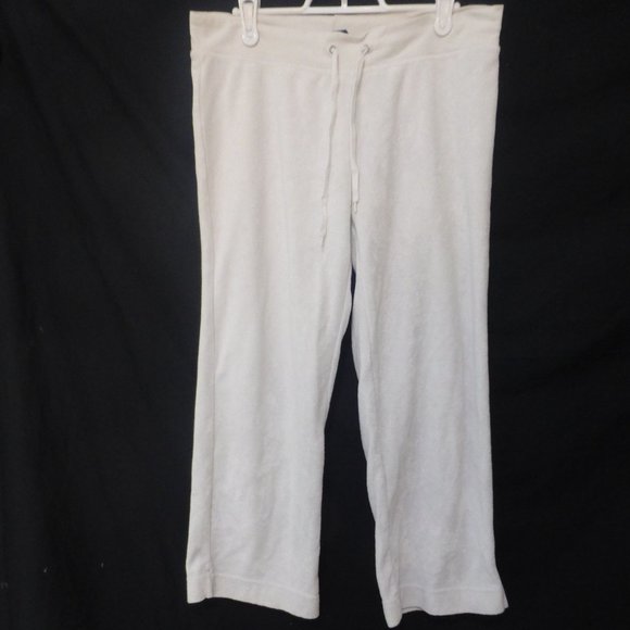 GAP, white terry cloth lounge pants, small, EUC
